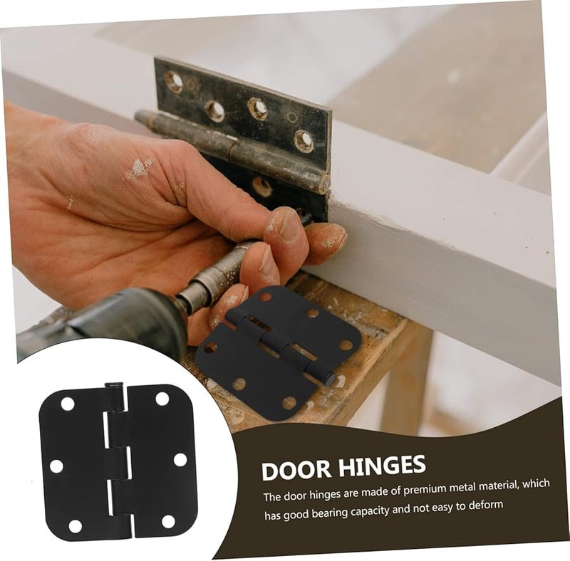 STOBAZA 4pcs Heavy Duty Door Hinge Matte Black Finish for Smooth Installation - Image 4